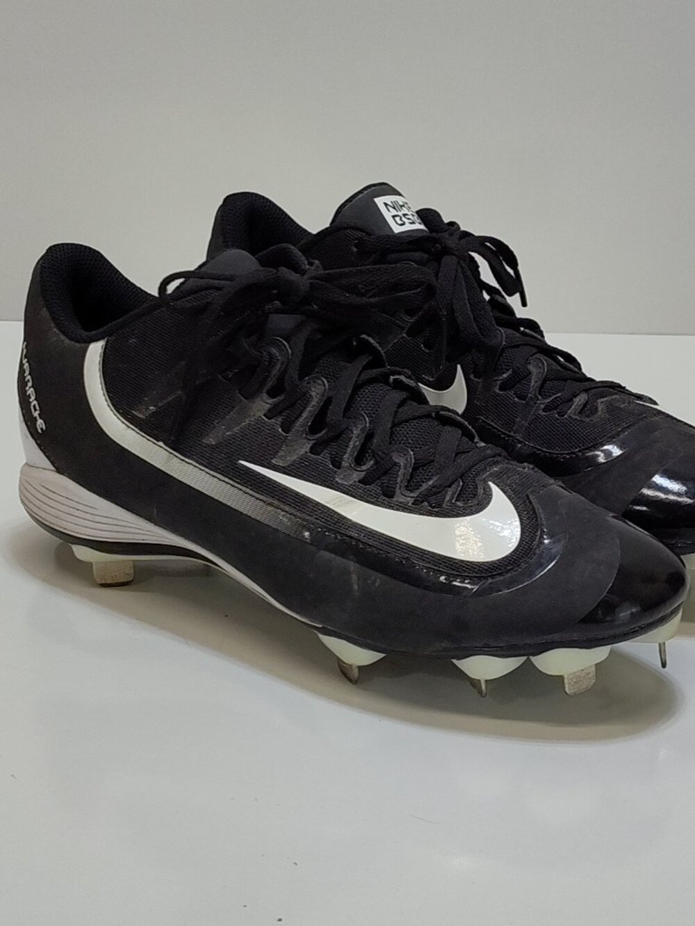 Nike Huarache 2KFilth Pro Low Metal Baseball Cleats Black White Men's 9.5